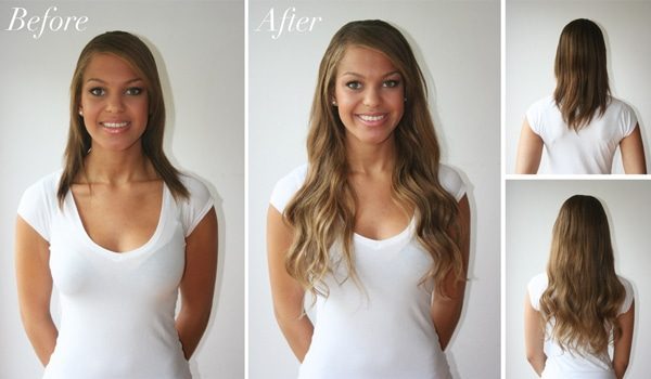 hair extensions before and after