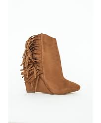 Misguided Patrycia Tan Fringed Ankle Boots