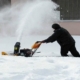 snow removal with a snow blower