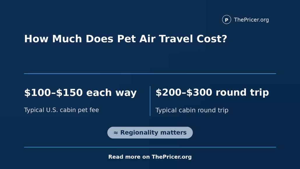 cost to take pet on plane