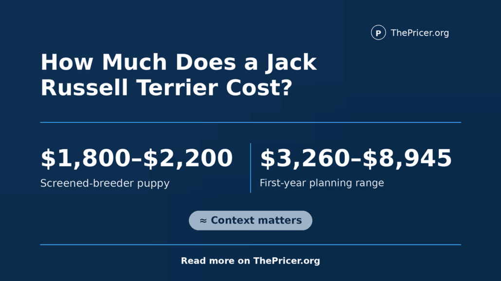 Jack Russell Terrier Puppy Cost