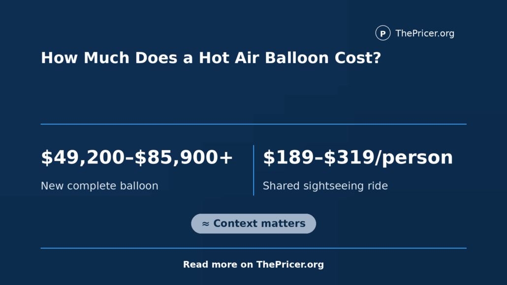 Hot Air Balloon Price