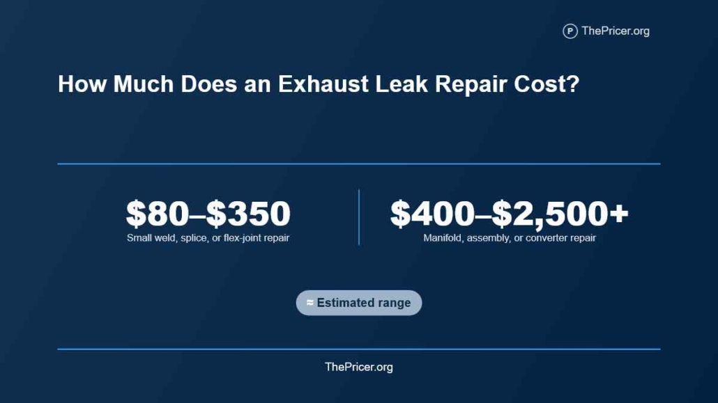 Cost to Repair Exhaust Leak