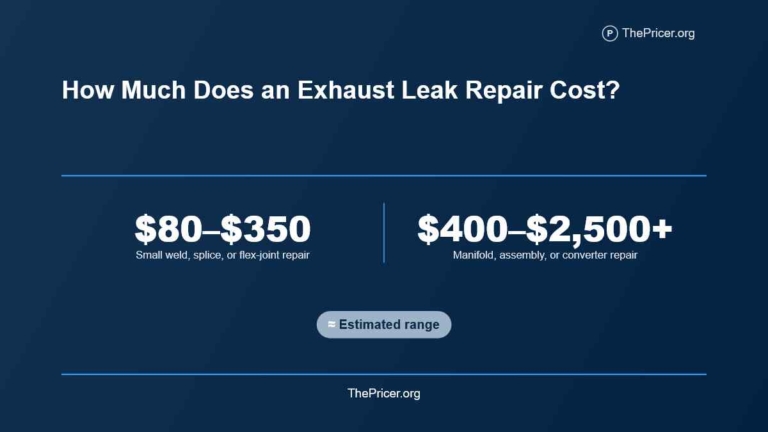 Cost to Repair Exhaust Leak
