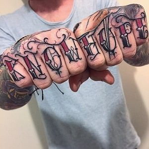 Knuckle Tattoo Example