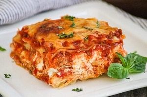 A Finished Lasagna on Plate