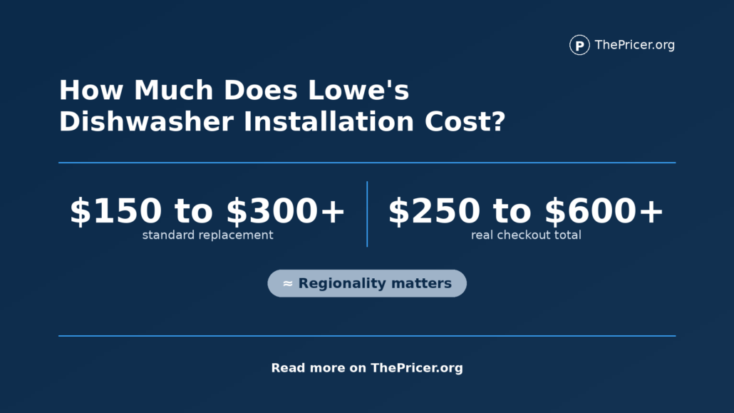 Cost to Install a Dishwasher at Lowe's