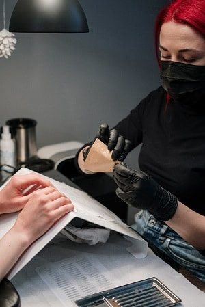 Nail Technician Working