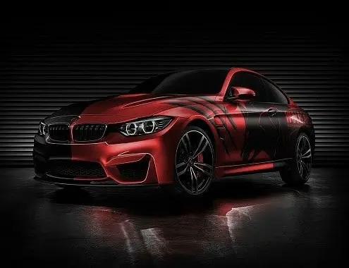 Red and Black Car Wrap