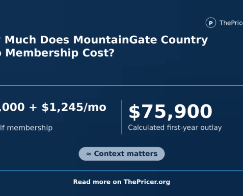 MountainGate Country Club membership cost