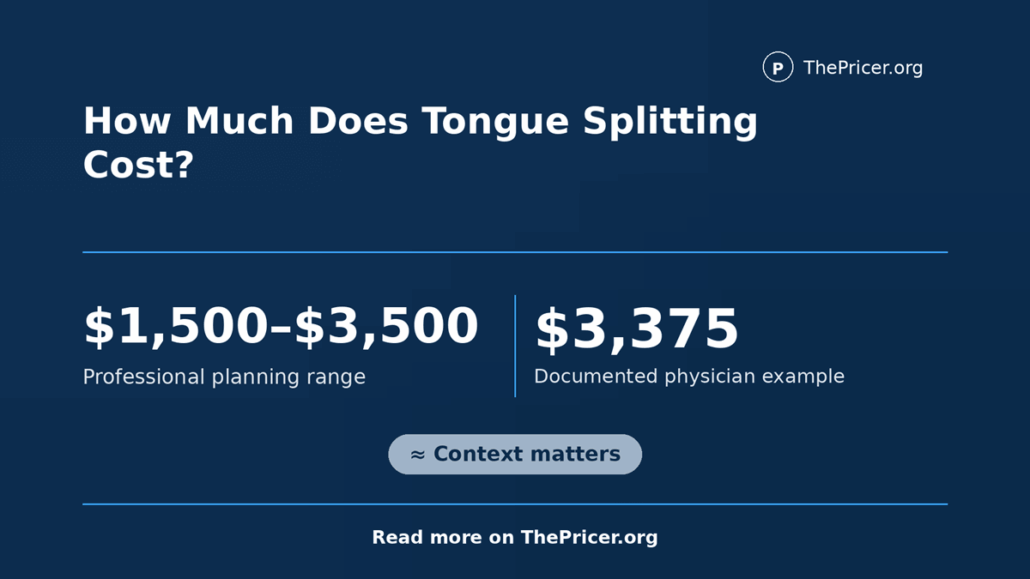 Tongue Splitting Cost