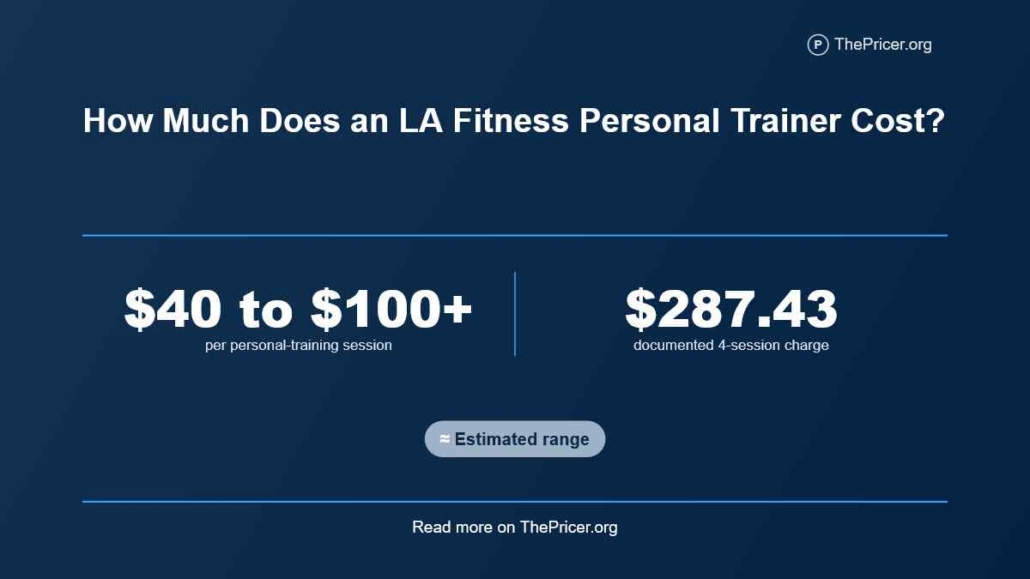 LA Fitness Trainer Cost