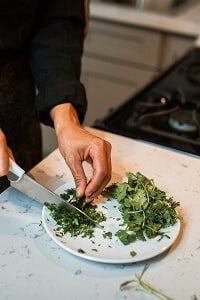 Cutting Cilantro