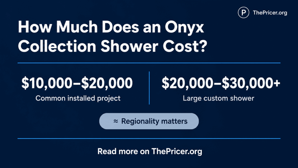 Onyx Collection Shower Cost