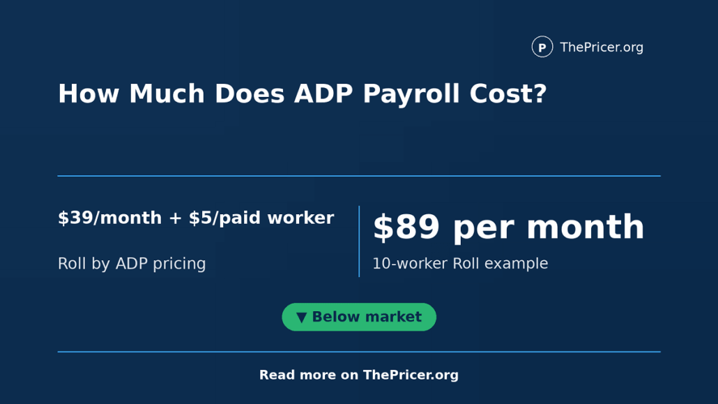 ADP Payroll Services Cost