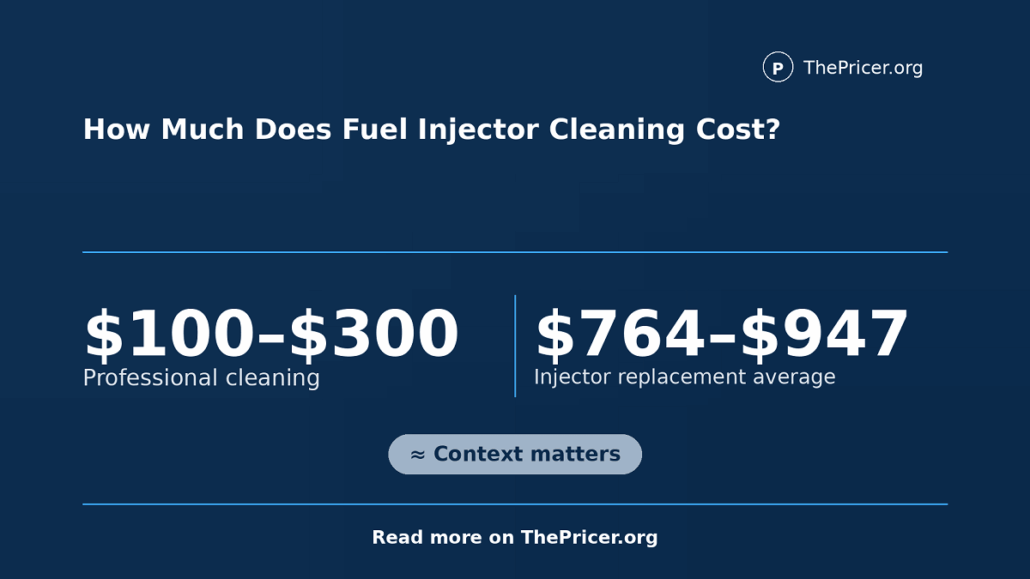 Fuel Injector Cleaning Cost