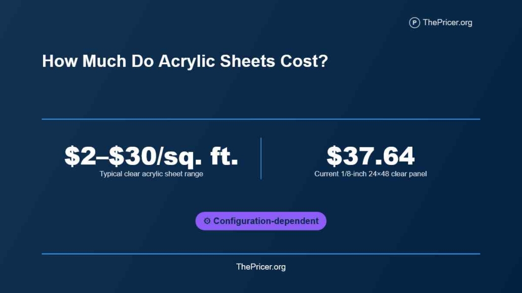 Acrylic Sheets Cost