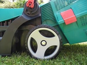 Lawn mower Closeup