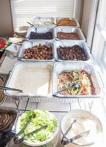 Qdoba Catering Table