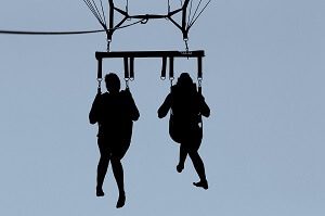 Two People Parasailing