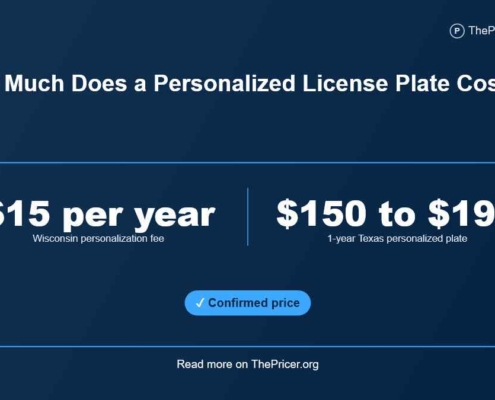 Vanity Plate Cost