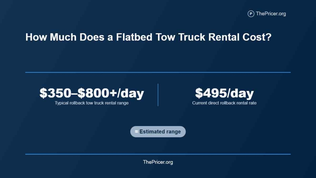 Flatbed Towing Rental Cost