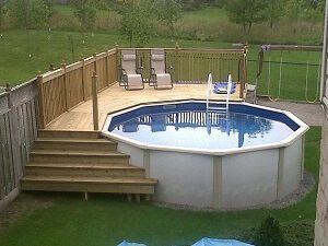 Above The Ground Pool Deck Idea