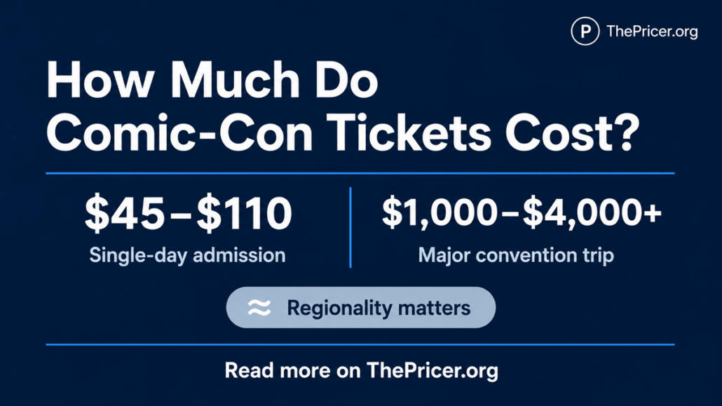 Comic Con Ticket Cost
