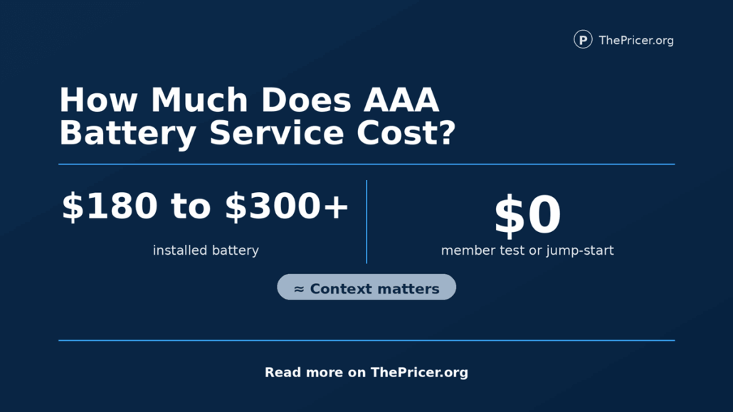 AAA Battery Service Cost