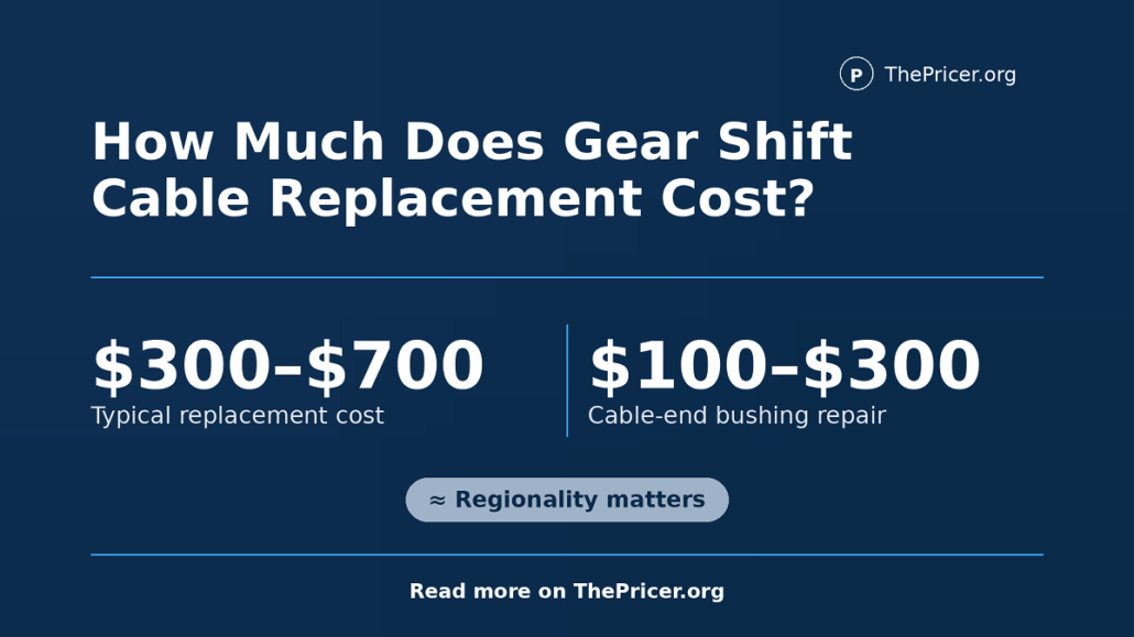 Gear Shift Cable Cost