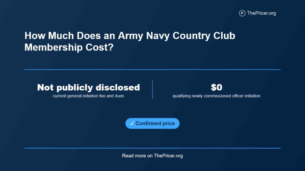 Army Navy Country Club Membership