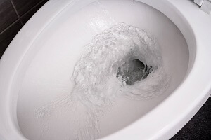 Toilet Bowl Flushing Water