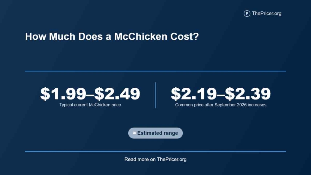 McDonald's McChicken Cost