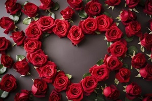 Heart of Roses for Valentine's Day