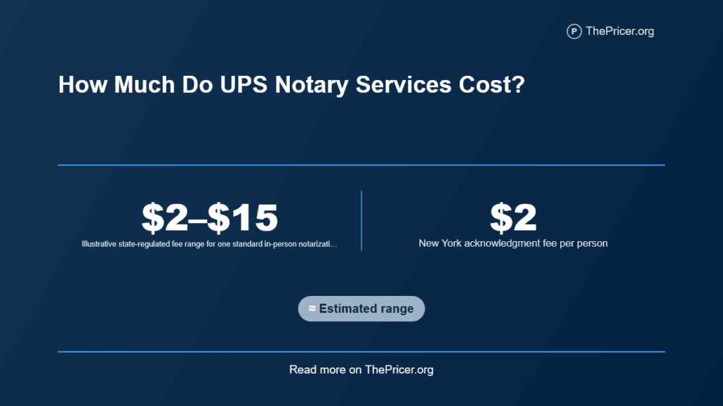 UPS Notary Services Cost
