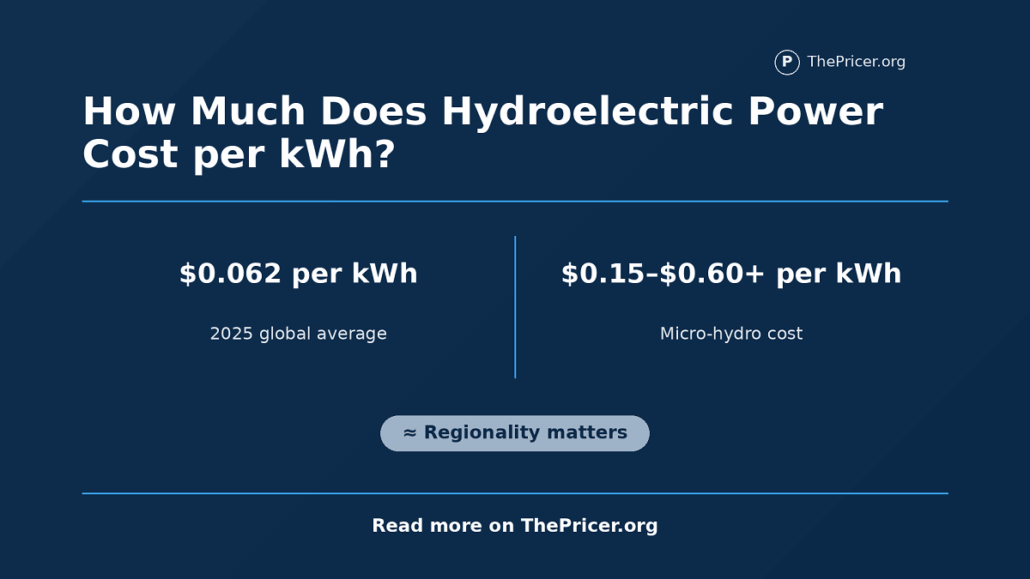 Hydroelectric Power Plants Cost per KwH.