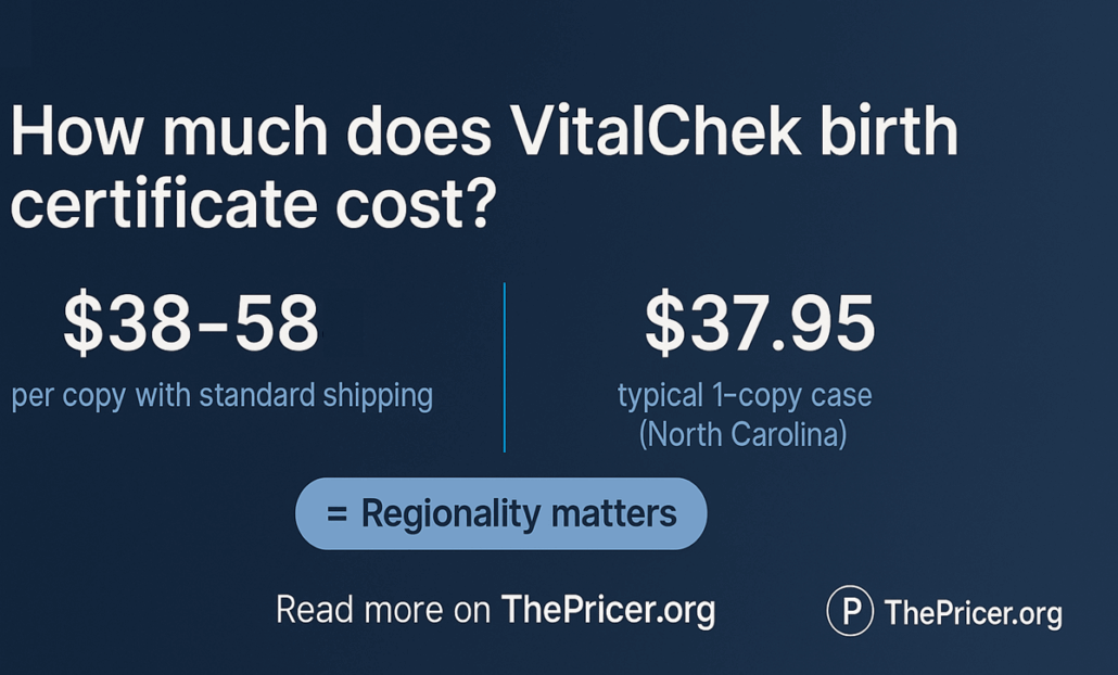 VitalChek Birth Certificate Cost