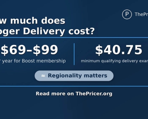 Kroger Delivery Cost Card