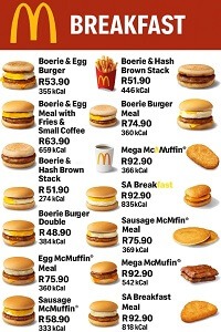 McDonalds Breakfast Menu Cost