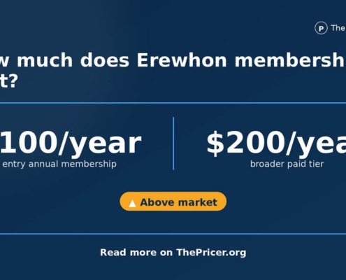 Erewhon Membership Cost Card