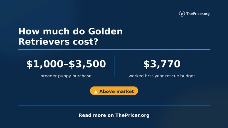 Golden Retrievers Cost Card