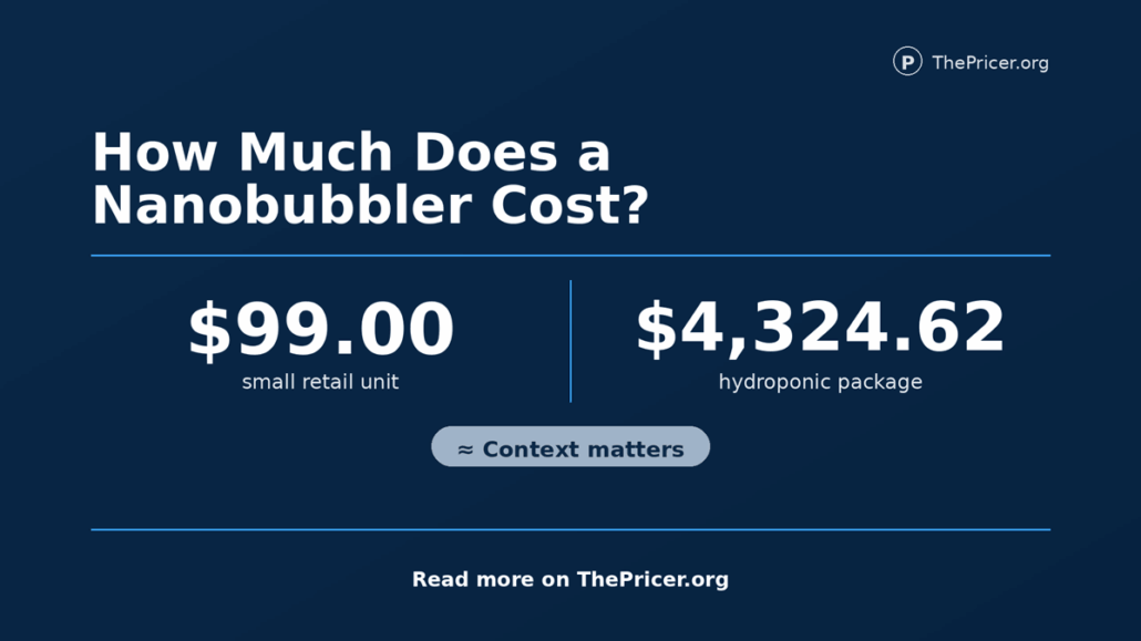 How Much Does a Nanobubbler Cost