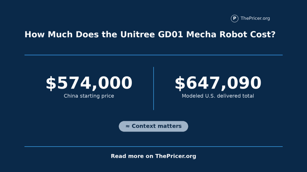Unitree GD01 Mecha Robot Cost