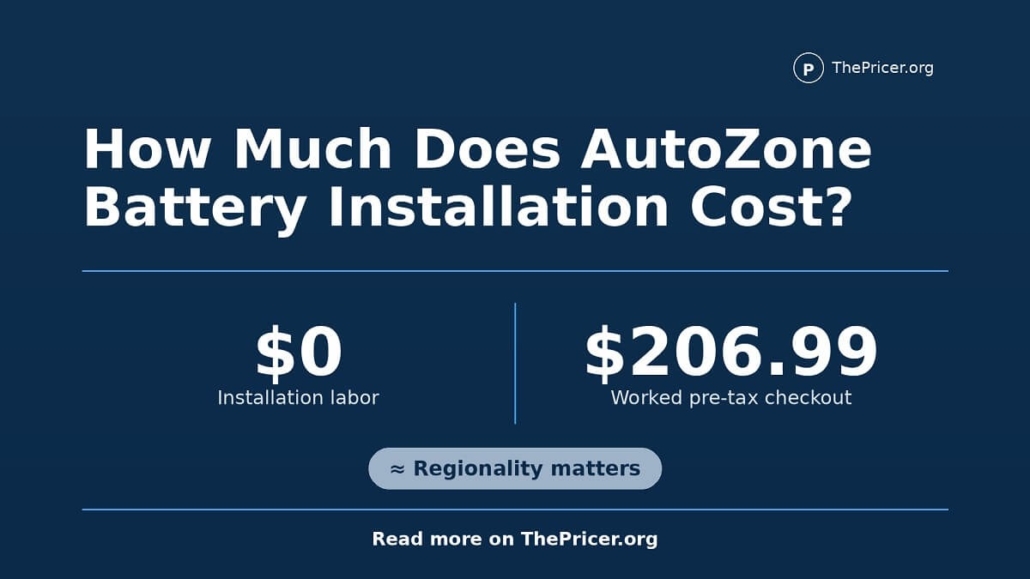 AutoZone Battery Installation Cost