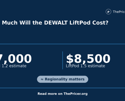 DEWALT LiftPod Cost