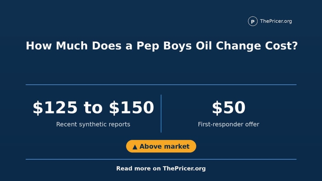 Pep Boys Oil Change Cost
