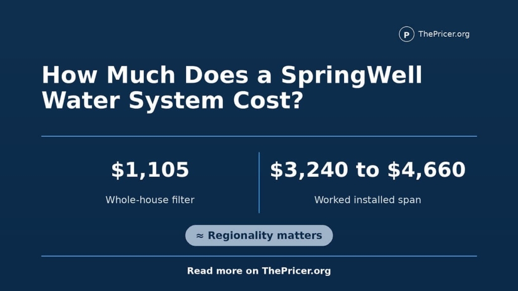 SpringWell Water System Cost
