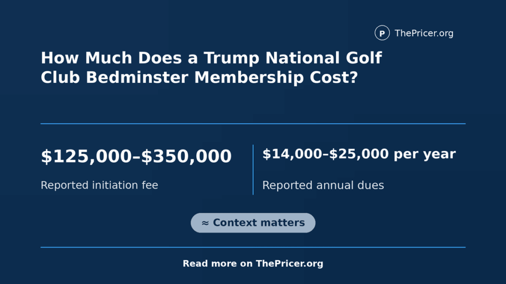 Trump National Golf Club Bedminster Membership Cost