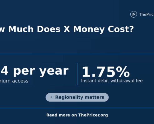 X-Money Cost
