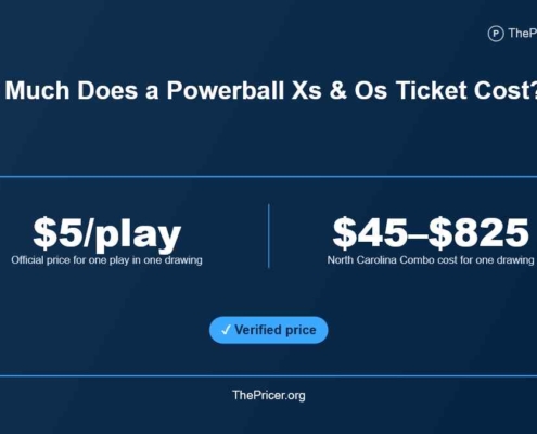 Powerball Xs and Os Ticket Cost